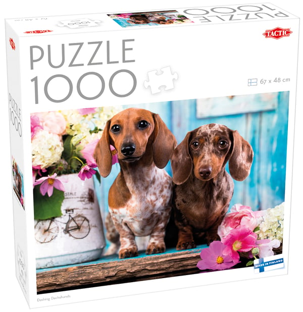 Tactic Dashing Dacshunds 1000 pcs Puslespil 1000 stk Dyr
