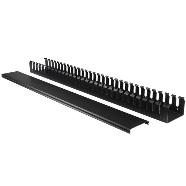 StarTech.com Vertikal kabelorganiserare med fingerkanaler - 0U - 91 cm
