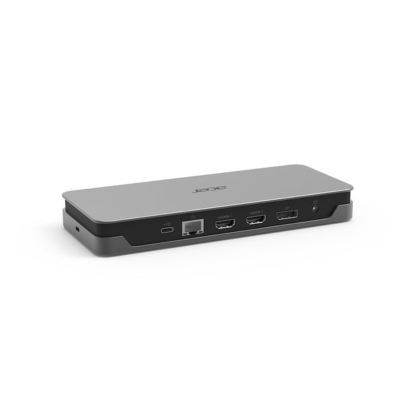 Acer GP.DCK11.01Q kannettavien tietokoneiden telakka ja porttitoistin Langallinen USB 3.2 Gen 2 (3.1 Gen 2) Type-C Musta