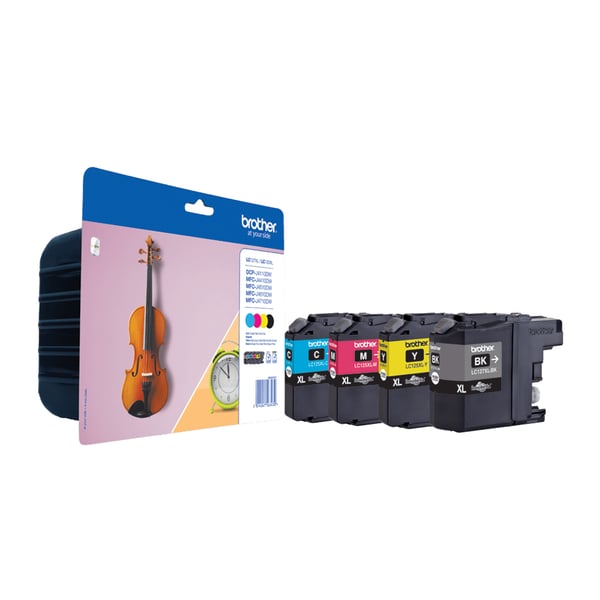 Brother LC127XLVALBP mustekasetti 4 kpl Alkuperäinen Musta, Syaani, Magenta, Keltainen