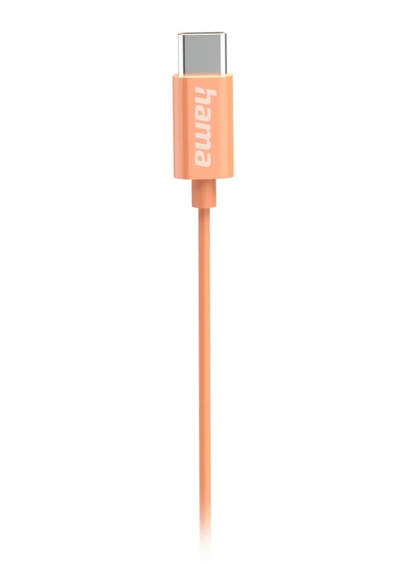 Hama Curly Kuulokkeet Langallinen In-ear Puhelut/Musiikki USB Type-C Oranssi