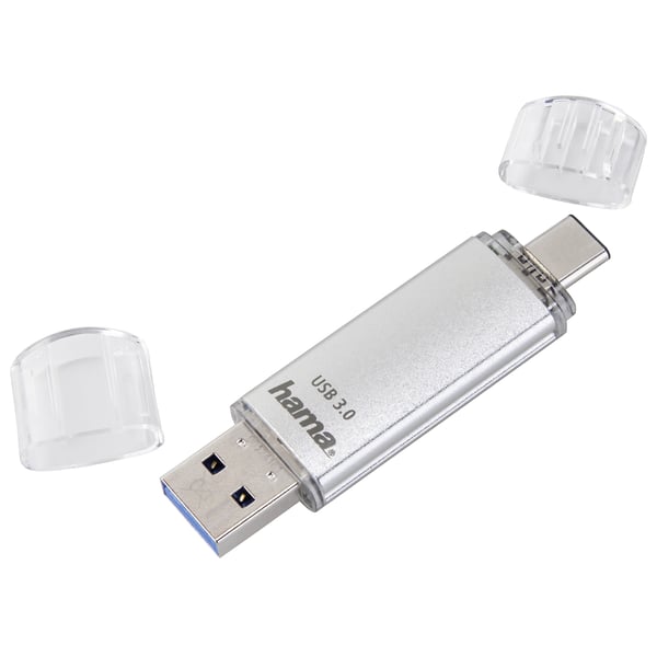 Hama C-Laeta USB-nøgle 256 GB USB Type-A / USB Type-C 3.2 Gen 1 (3.1 Gen 1) Sølv