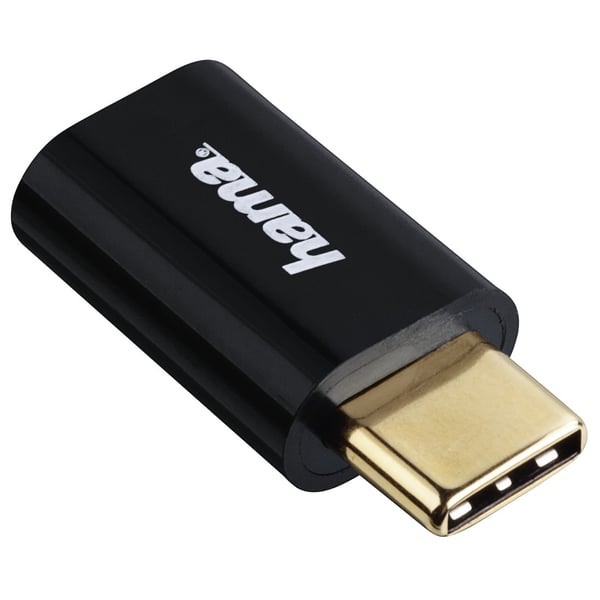 Hama Micro USB -sovitin - USB-C musta