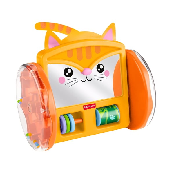 Fisher-Price FP Pets Kryp efter – kattspegel, lek på mage och krypleksak för baby