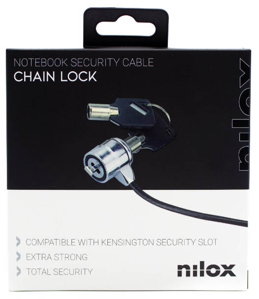 Nilox NXSC001 kabellås Sort 1,8 m