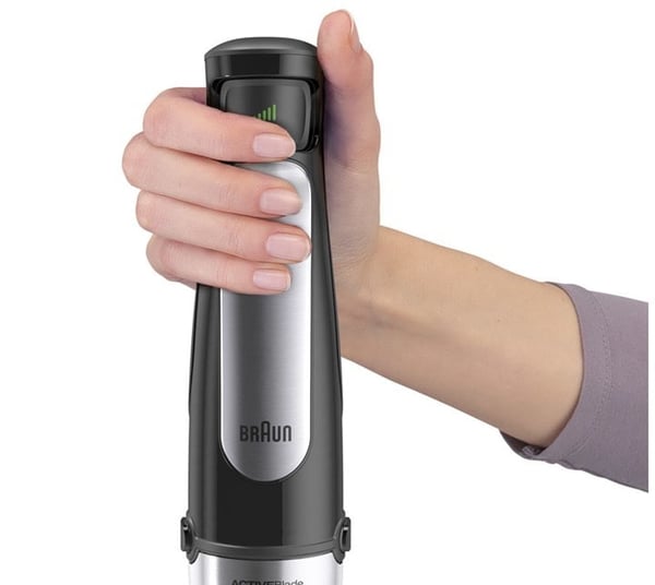 Braun MultiQuick 7 MQ 7045X 1,25 L Upotettava sekoitin 1000 W Musta, Ruostumaton teräs