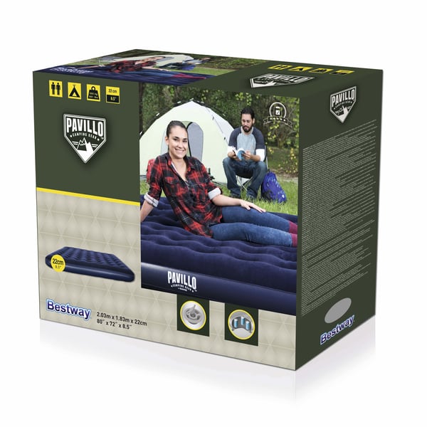 Bestway 67004 luftmadras Dobbelt madras Blå