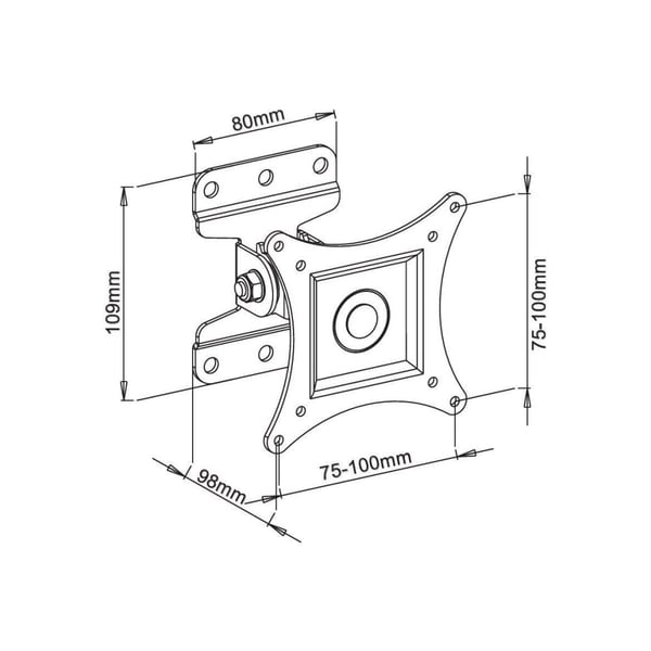 Techly ICA-LCD 201WH TV-kiinnike 76,2 cm (30") Valkoinen