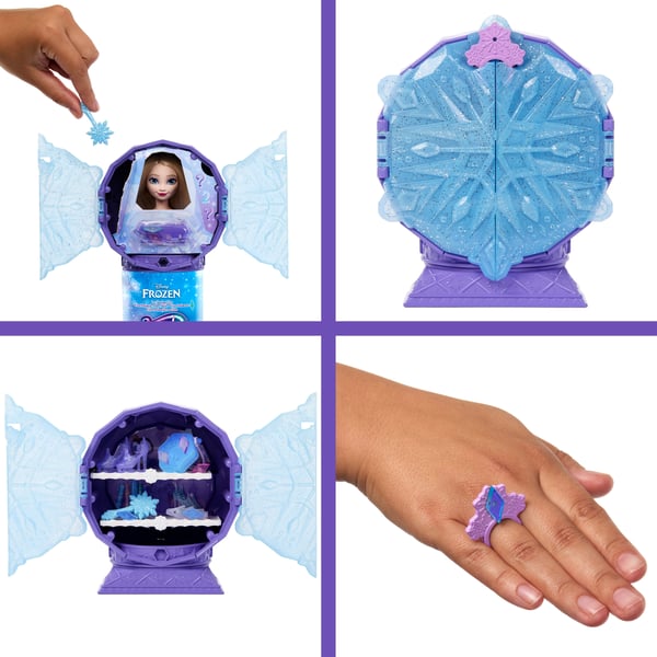 Disney Frozen Disney Frost Jewel Reveal Elsa-skøjteløberdukke med 8 overraskelser, inkl. smykkeskrin og tilbehør