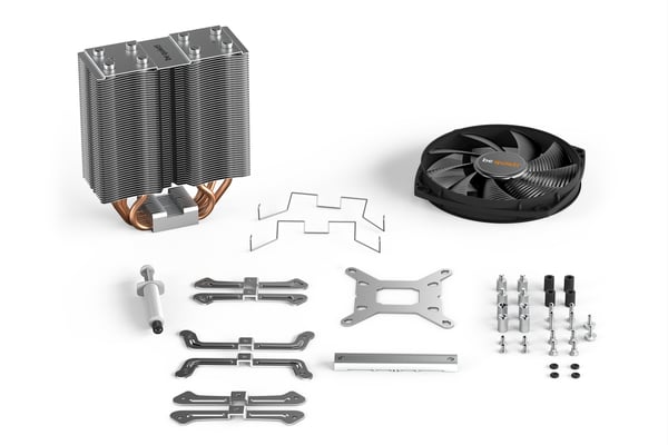 be quiet! SHADOW ROCK SLIM 2 Processor Kylare 13,5 cm Aluminium, Svart, Koppar 1 styck