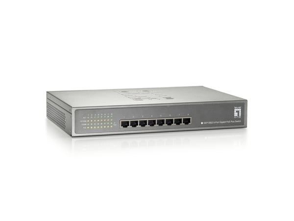 LevelOne GEP-0822 verkkokytkin Gigabit Ethernet (10/100/1000) Power over Ethernet -tuki Harmaa