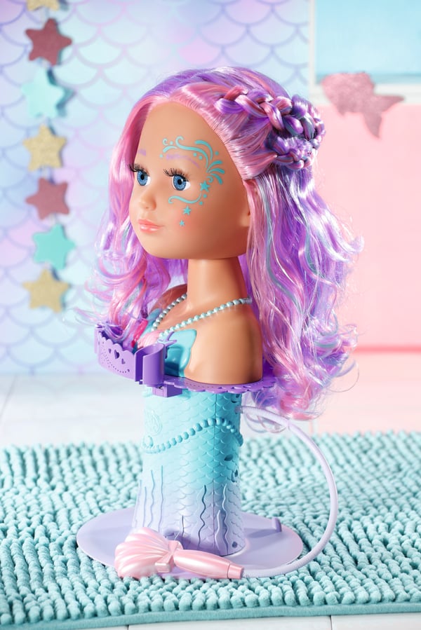 BABY born Sister Styling Mermaid Head Badedukke Flerfarvet