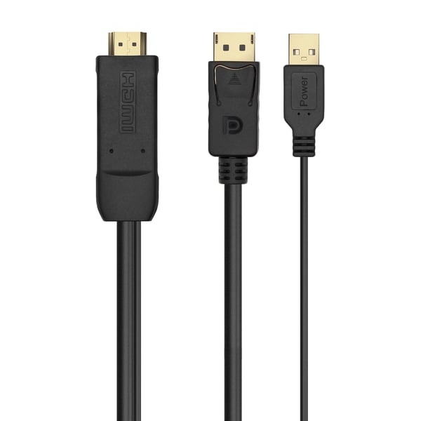 AISENS A122-0641 videokabeladapter 1,8 m HDMI Typ A (standard) DisplayPort + USB Type-A Svart AISENS A122-0641 videokabeladapter 1,8 m HDMI Typ A (standard) DisplayPort + USB Type-A Svart