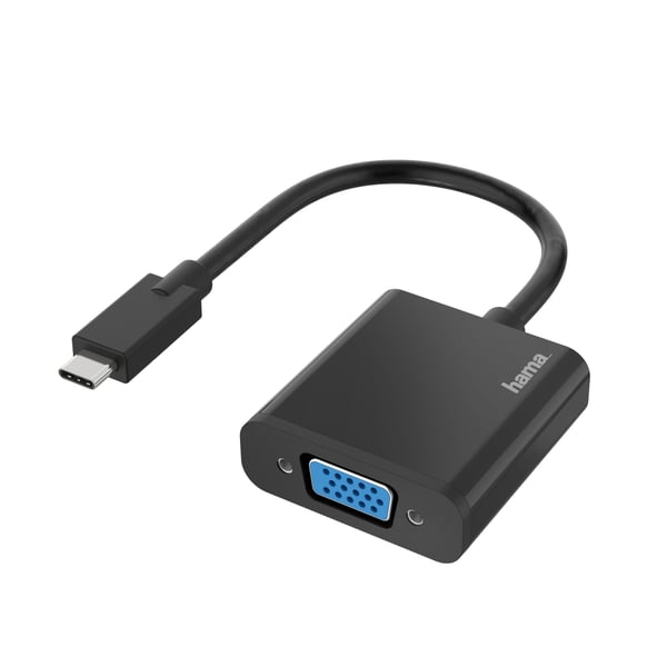 Hama 00200317 videokabel adapter USB Type-C VGA (D-Sub) Sort