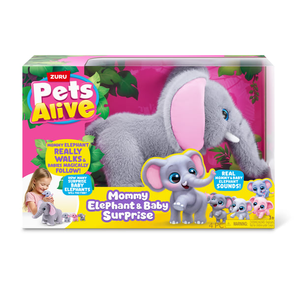 Pets Alive Mommy Elephant and Baby Surprise