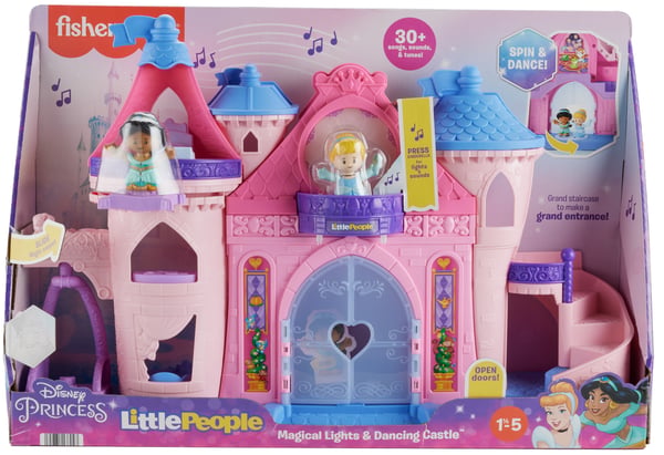 Fisher-Price Little People Disney Princess-lekset från , Magical Lights & Dancing Castle med två figurer