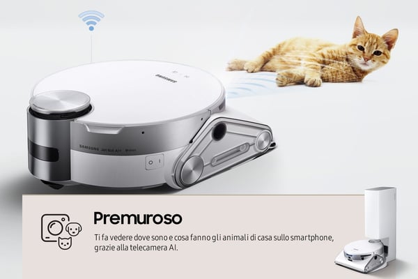 Samsung Jet Bot AI+ Sølv, Hvid