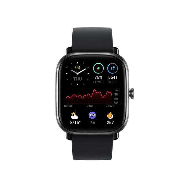 Amazfit GTS 2 mini 3,94 cm (1.55") AMOLED 40 mm Digital 354 x 306 pixel Berøringsskærm Sort GPS (satellit)