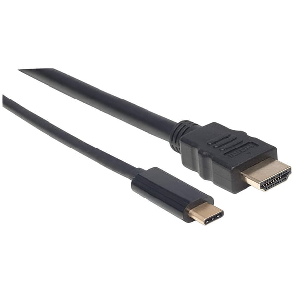 Manhattan 152235 videokaapeli-adapteri 1 m USB Type-C HDMI-tyyppi A (vakio) Musta