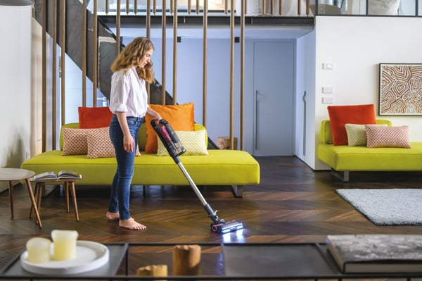Hoover HF920H 011 2-i-1 stangstøvsuger Batteri Dry EPA Poseløs 0,7 L Rose, Lyserød