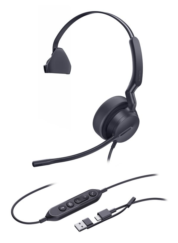 Yealink Mono Teams-headset med USB-C/A-tilslutning