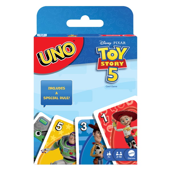 Games UNO Disney och Pixar Toy Story 5-kortspel för barn, vuxna och familjen, kortlek inspirerad av filmen Games UNO Disney och Pixar Toy Story 5-kortspel för barn, vuxna och familjen, kortlek inspirerad av filmen