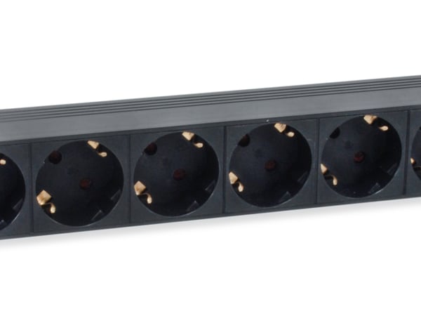 Equip 333286 strømforsyningsenhed (PDU) 8 AC stikkontakt(er) 1U Sort