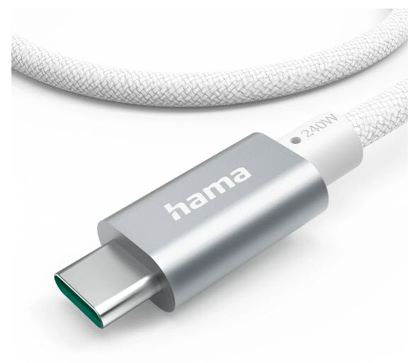 Hama Full-Featured USB-kablar USB 3.2 Gen 2 (3.1 Gen 2) 1,5 m USB C 10 Gbit/s 240 W Vit