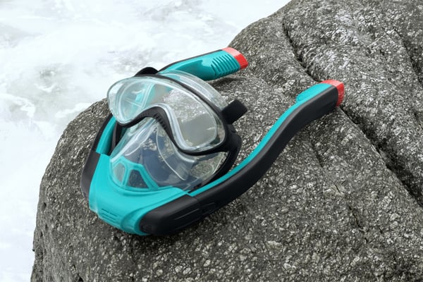 Bestway 24058 / 23 dykkemaske Silikone Sort, Rød, Transparent, Turkis Voksen