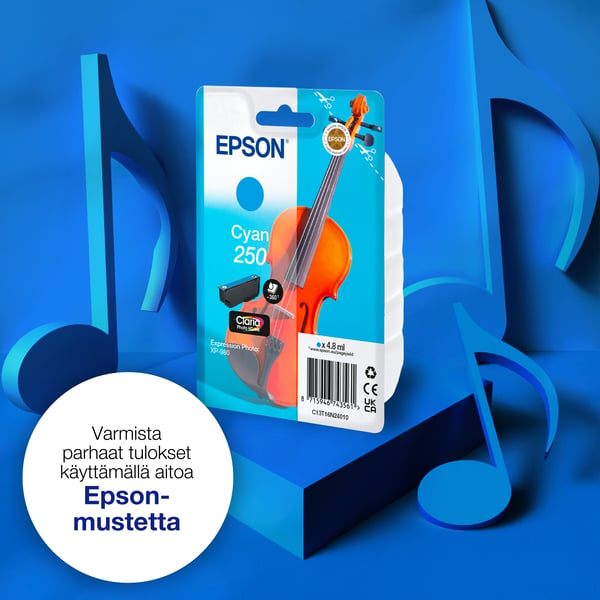 Epson Yksittäispakkaus, syaani 250 Viulu Claria Photo HD -muste
