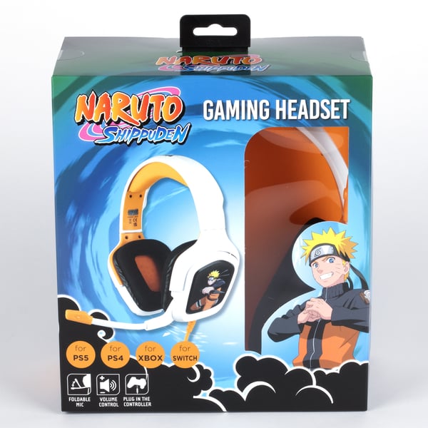 Konix Naruto 80381117963 hörlur och headset Kabel Huvudband Spela Svart, Vit, Gul