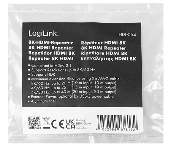 LogiLink HD0064 bridge og repeater Blå
