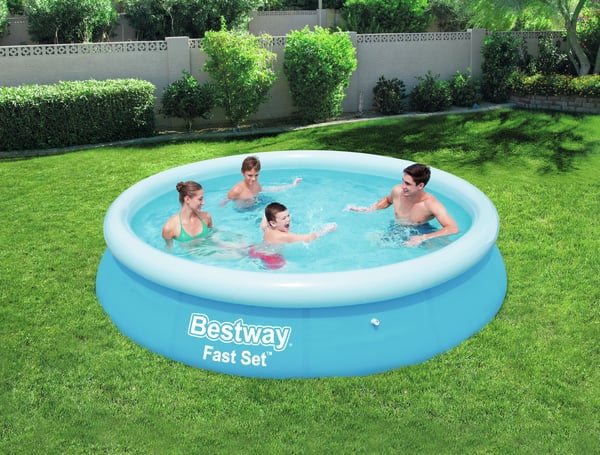 Bestway Fast Set 57273 swimmingpool til over jorden Oppustelig pool Rund 5377 L Blå