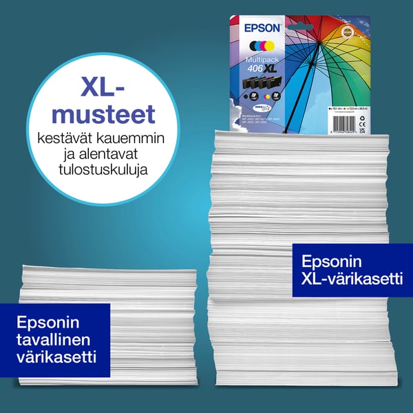 Epson Moniväripakkaus, 4 väriä, 406, Sateenvarjo, DURABrite Ultra