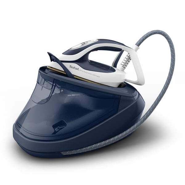 Tefal Pro Express Ultimate II GV9720 1,2 L Durilium Airglide Autoclean Ultra Thin soleplate Blå, Hvid
