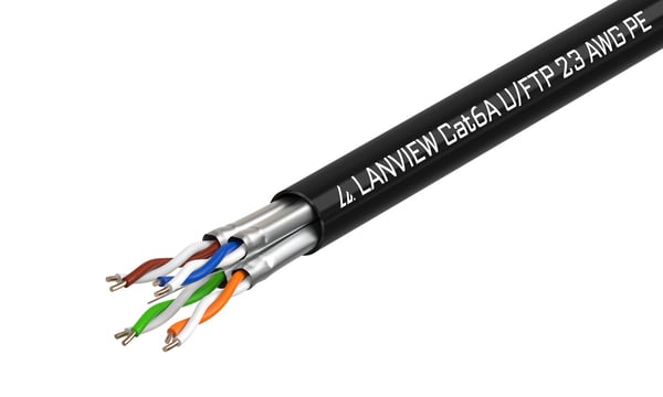 Lanview LVN122445 netværkskabel Sort 500 m Cat6a U/FTP (STP) Rund