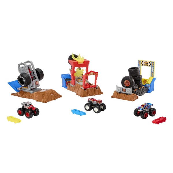 Hot Wheels Monster Trucks Arena Smashers-legesæt med 1 monstertruck
