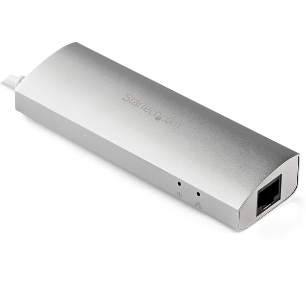 StarTech.com Bärbar USB 3.0-hubb med 3 portar plus Gigabit Ethernet - 5Gbps - inbyggd kabel