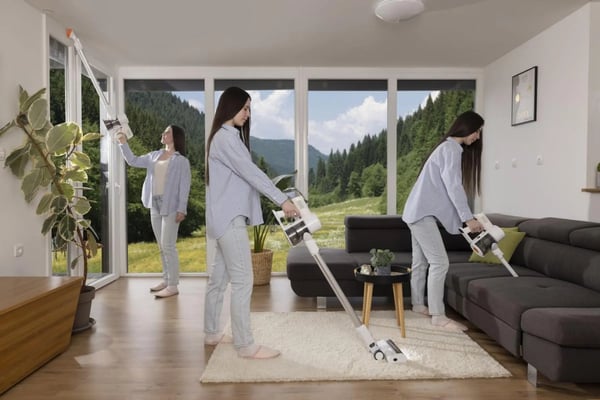 Gorenje SVC216290FFW stav støvsuger & elektrisk kost 2-i-1 stangstøvsuger Batteri Dry Poseløs 0,5 L 130 W Hvid