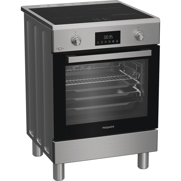 Hotpoint H6I8LMSAX Fritstående komfur Elektrisk Zone induktionskogeplade Rustfrit stål