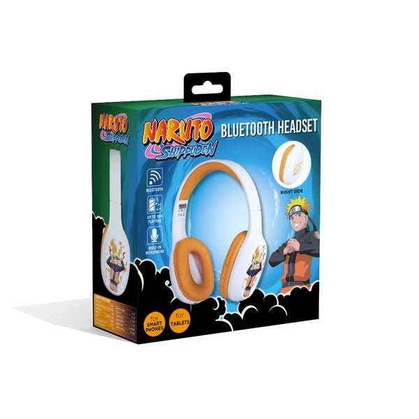Konix Naruto KX BT HEADPHONES Headset Kabel & trådløs Spil Bluetooth Orange, Hvid