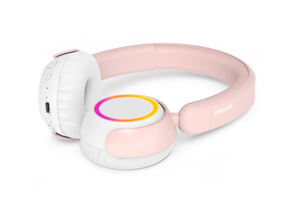 Philips TAK4200 Kuulokkeet Langallinen & langaton Pääpanta Puhelut/Musiikki Bluetooth Vaaleanpunainen, Valkoinen
