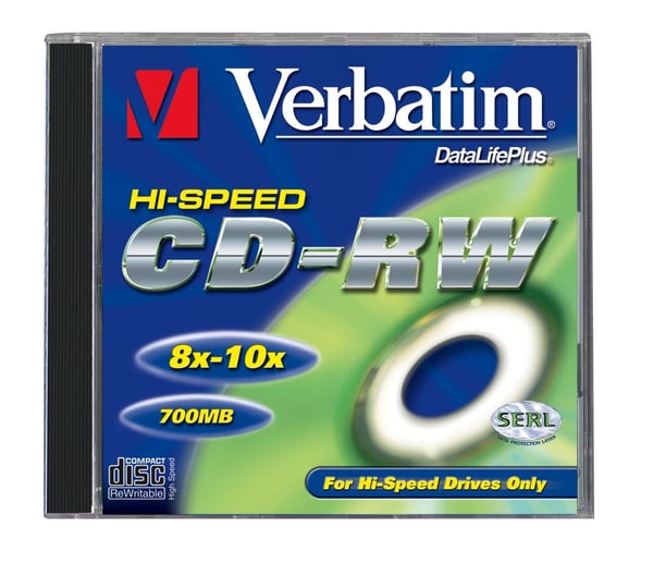 Verbatim 43147 blank CD CD-RW 700 MB 10x 1 stk Verbatim 43147 blank CD CD-RW 700 MB 10x 1 stk