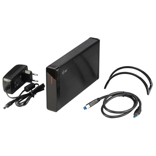 i-tec MYSAFE35U401 tallennusaseman kotelo HDD-kotelo Musta, Metallinen 3.5"