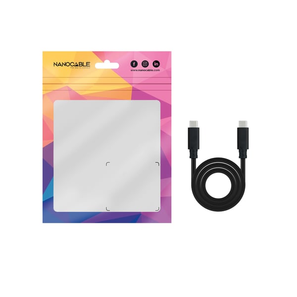 Nanocable 10.01.4100 USB-kabel USB 3.2 Gen 2 (3.1 Gen 2) 0,5 m USB C 10 Gbit/sek. 100 W Sort