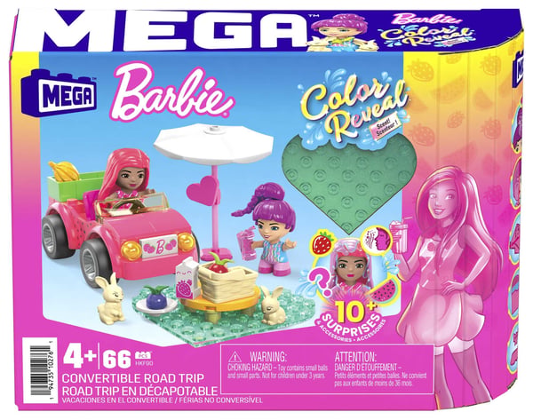MEGA Barbie Color Reveal Convertible Road Trip