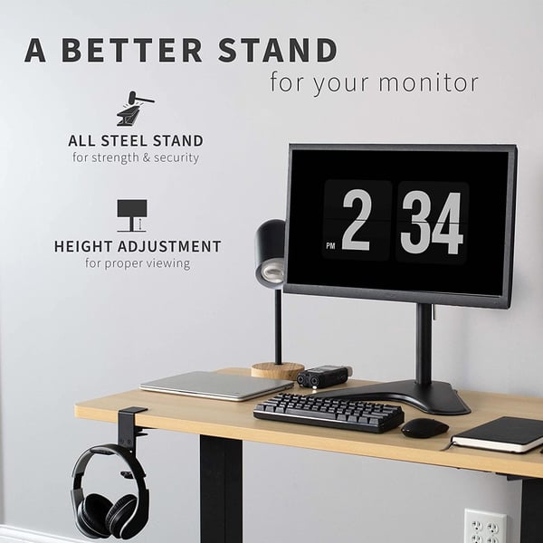 Techly ICA-LCD 2500 monitorin kiinnike ja jalusta 68,6 cm (27") Vastaanotto Musta