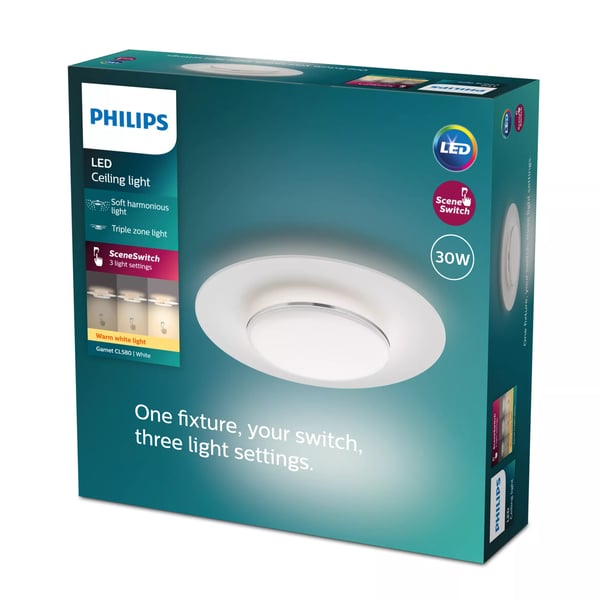 Philips Toiminnollinen Garnet kattovalaisin 30W