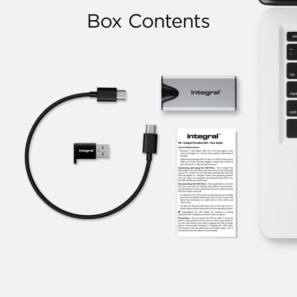 Integral SlimXpress Pro INSSD500GPORT3.2SLIMXS ulkoinen SSD 500 GB USB 3.2 Gen 2x2