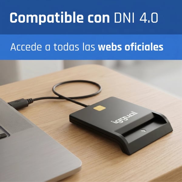 iggual IGG316740 magnetkortsläsare USB Svart